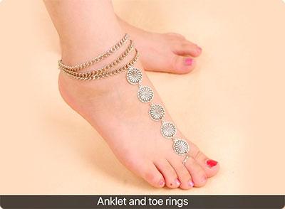 essentialedding jewelery Anklet and toe rings