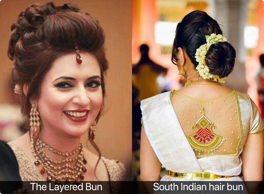 South Indian Bun Hairstyles for Wedding  Happiest Ladies