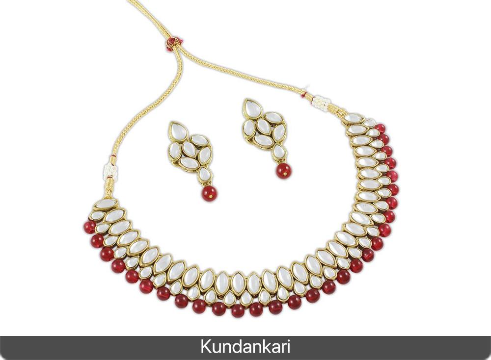 antique jewellery designs Kundankari