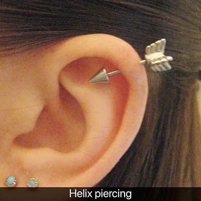 unique ear Helix piercing