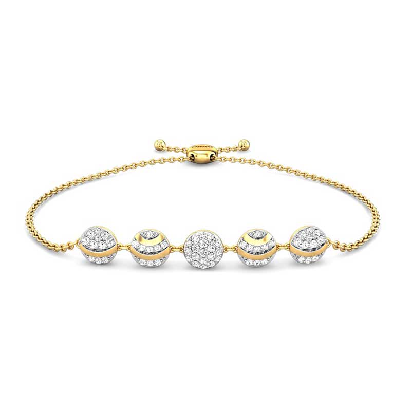 Trendy Gold  Diamond Chain Bracelet Chain Bracelets For Women  Men
