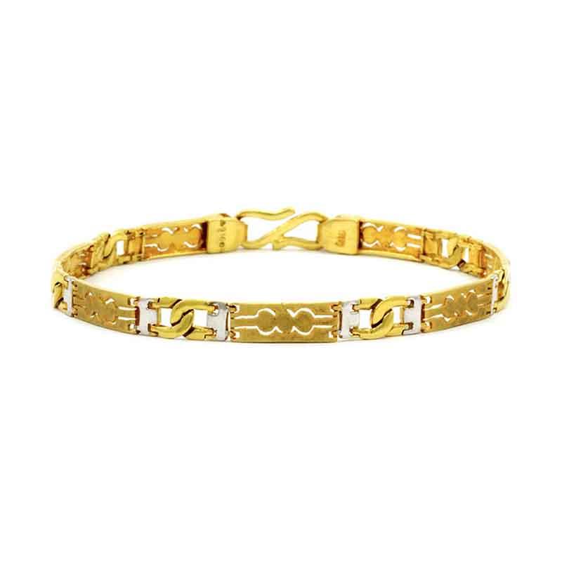 Classic 22KT Gold Linked Bracelet for Men