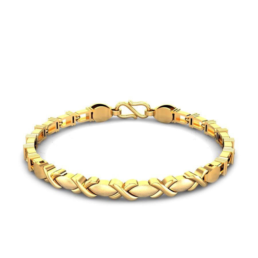 Buy Candere by Kalyan Jewellers 18k (750) Rose Gold Leather Bracelet for Men  at Amazon.in