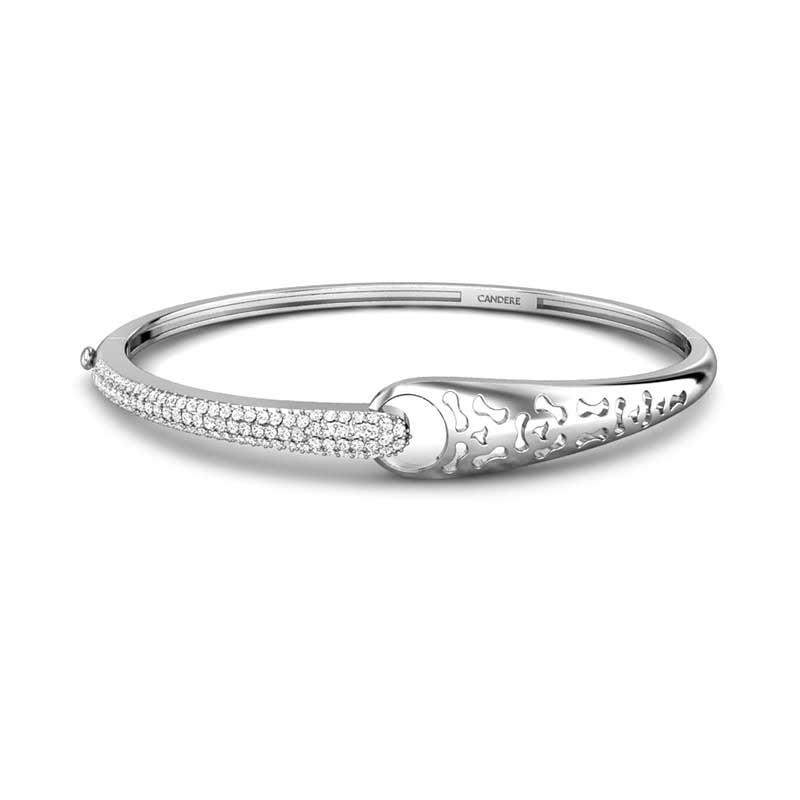 White Gold bracelet Designs Online White Gold Jewelry at Kalyan