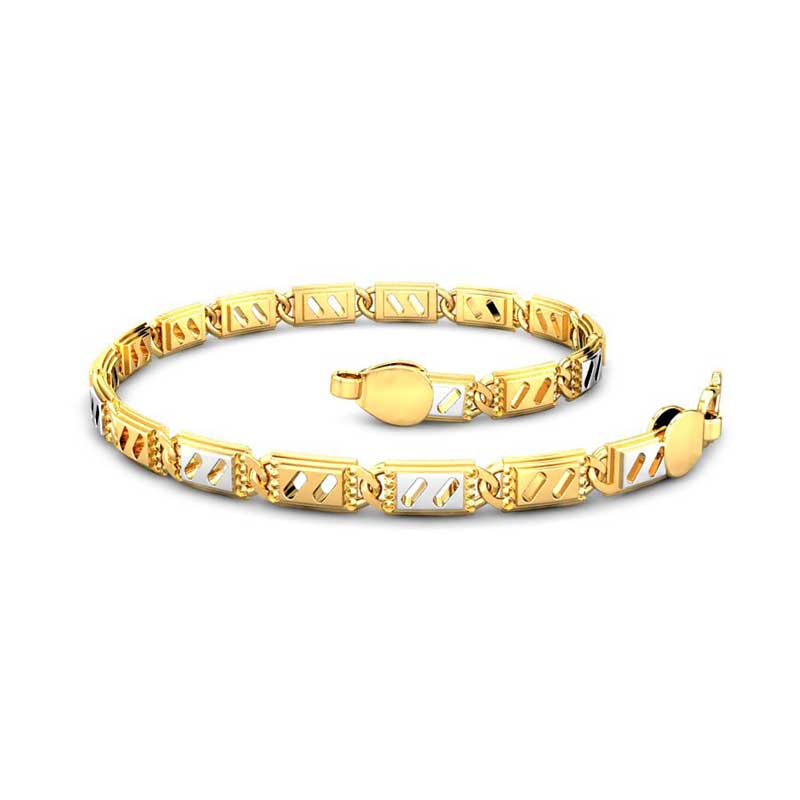 Golden chain bracelet with alphabet and cz charms 