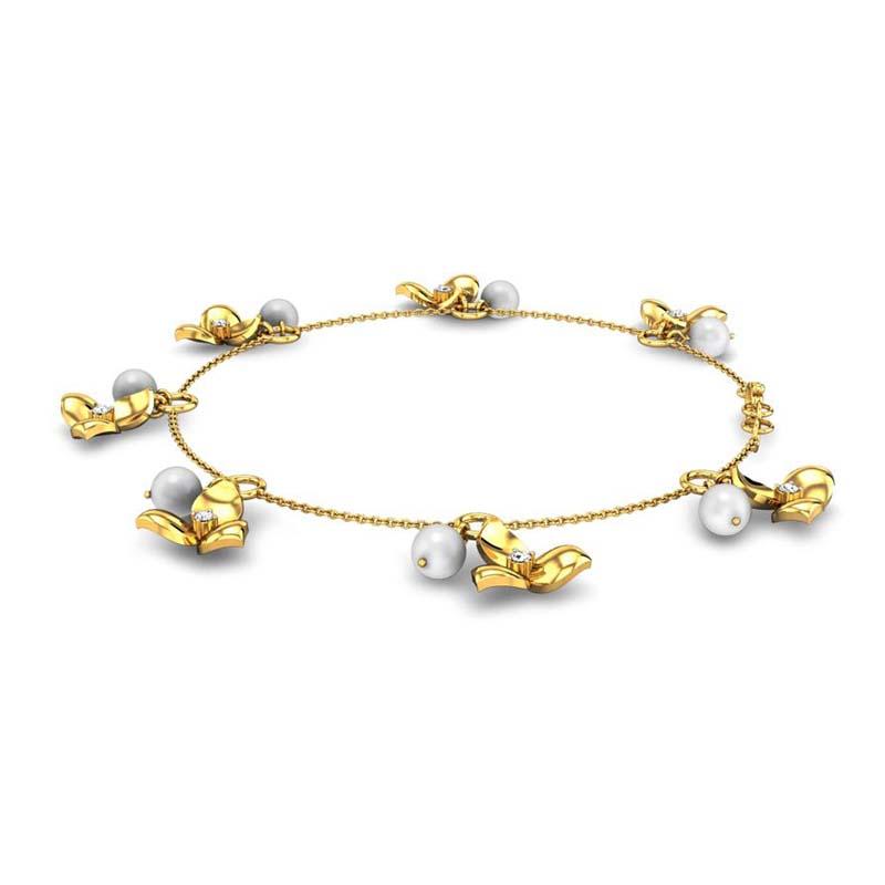 22K Gold Bracelet For Women - 235-GBR3317 in 4.750 Grams