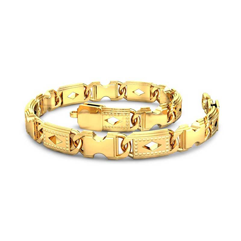 Buy 1 Gram Gold with Guaranteed Gold Link Chain Bracelet for Boys