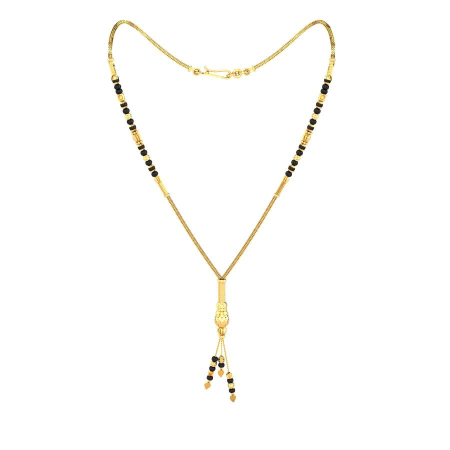Black Beads Chain Gold