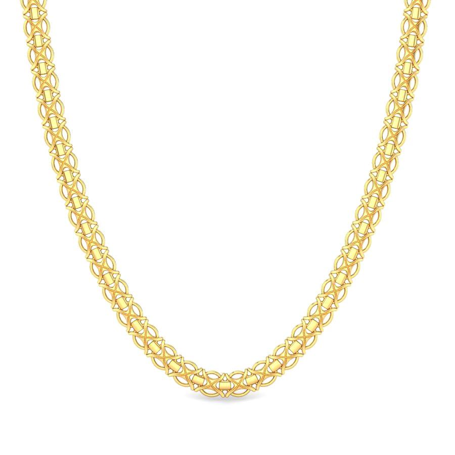 Modern Link Style Hand Made Gold Chain