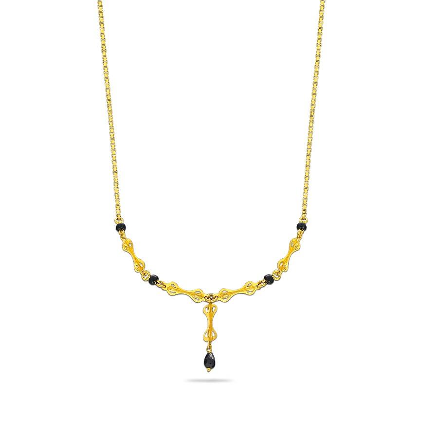 Black beads chain gold