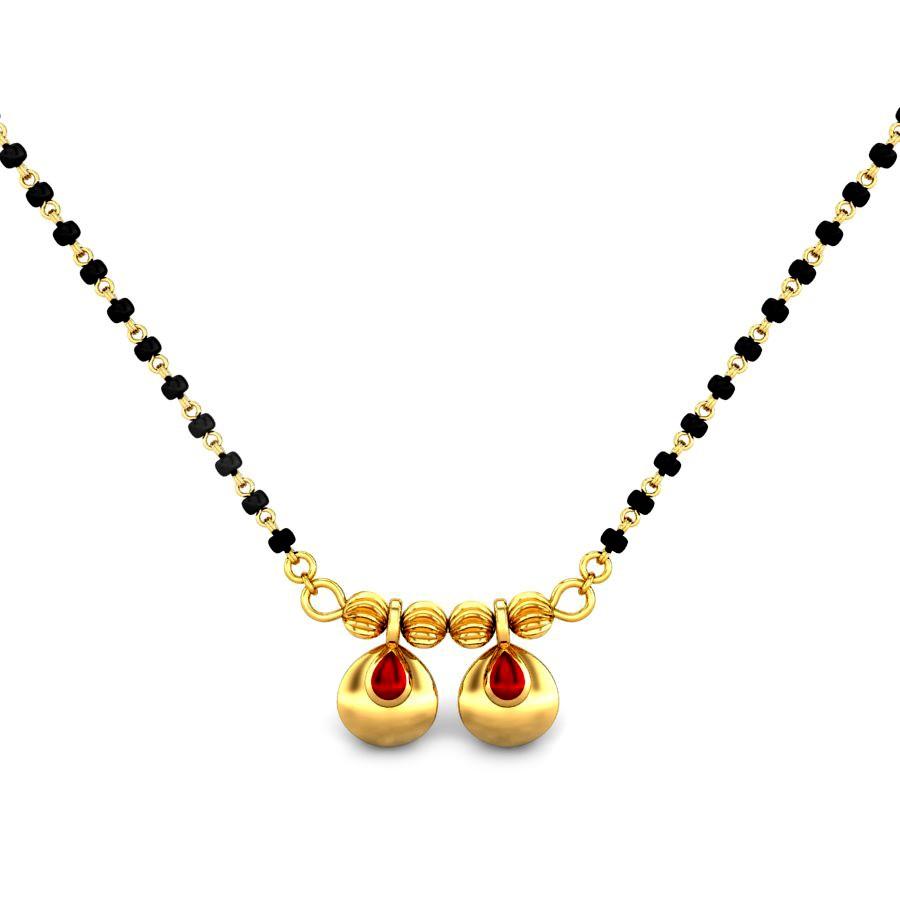 Gold nallapusalu short chain designs on sale