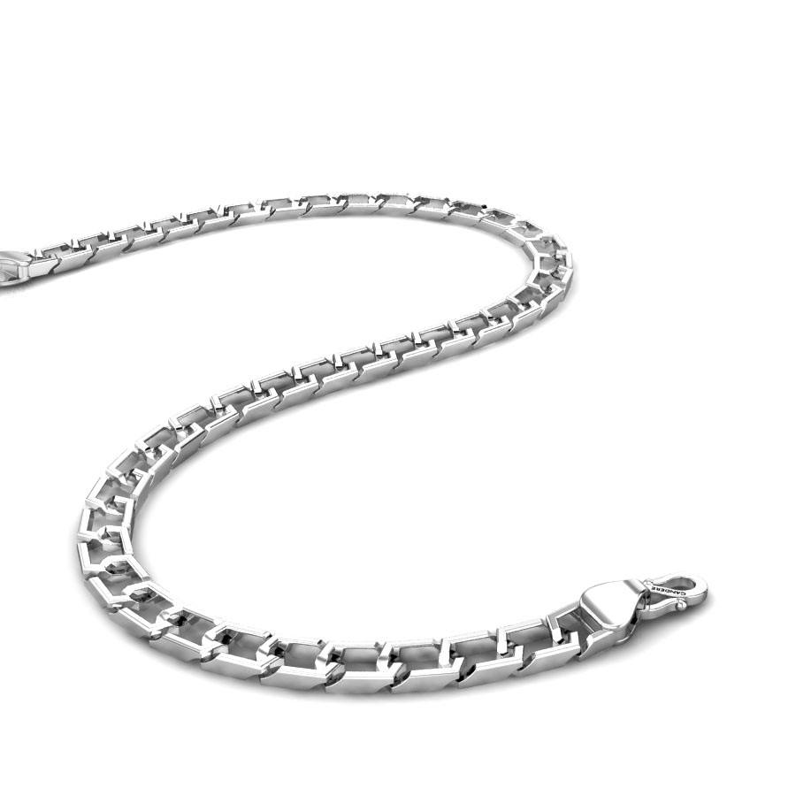 Sanwood Chain Bracelet Exquisite Durable Sliver Plated Sideways Luxurious  Men Bangle for Business - Walmart.com
