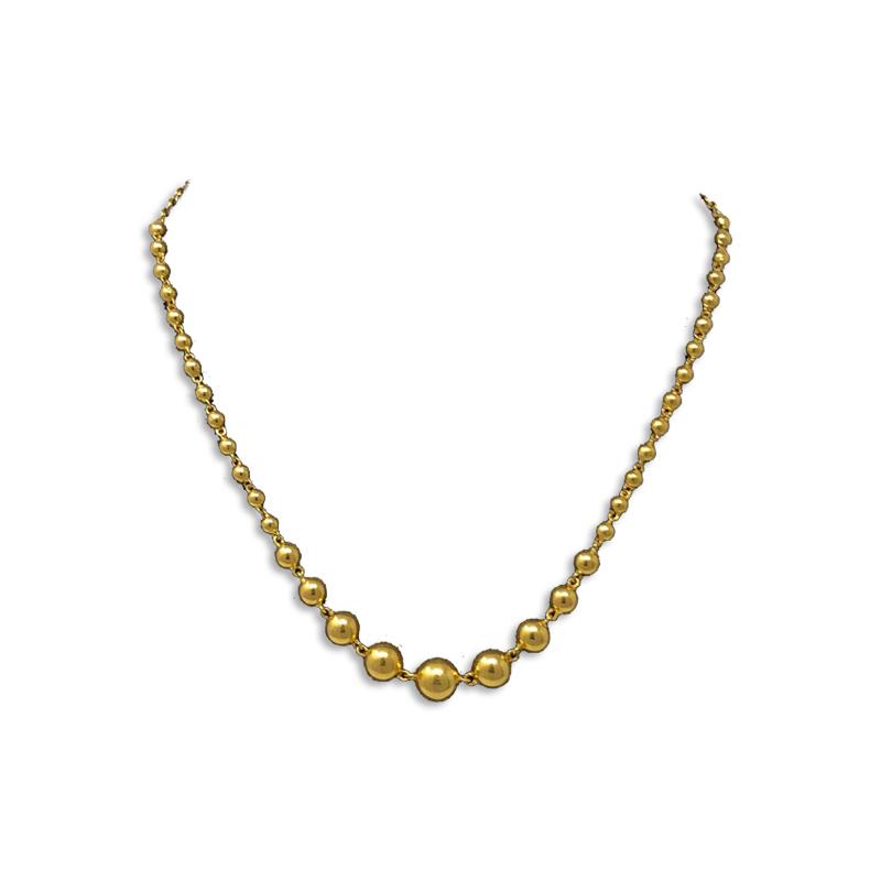 4mm Yellow Gold Filled Bead Necklace Strand – Kathy Bankston