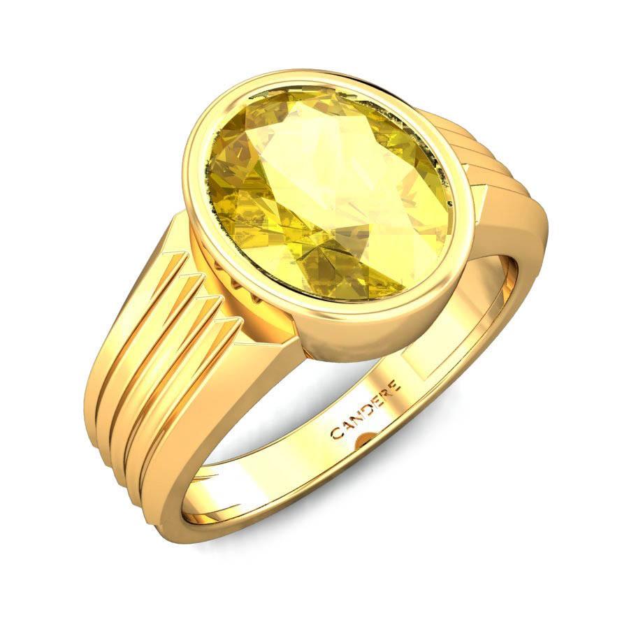 Buy Latest Gold Gemstone Rings Designs Online - Vaibhav Jewellers