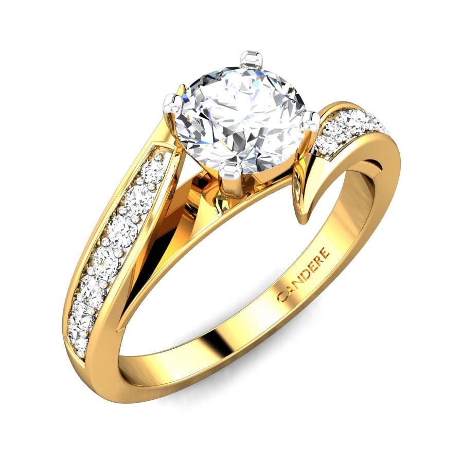 GOLD DIAMOND ENGAGEMENT RINGS