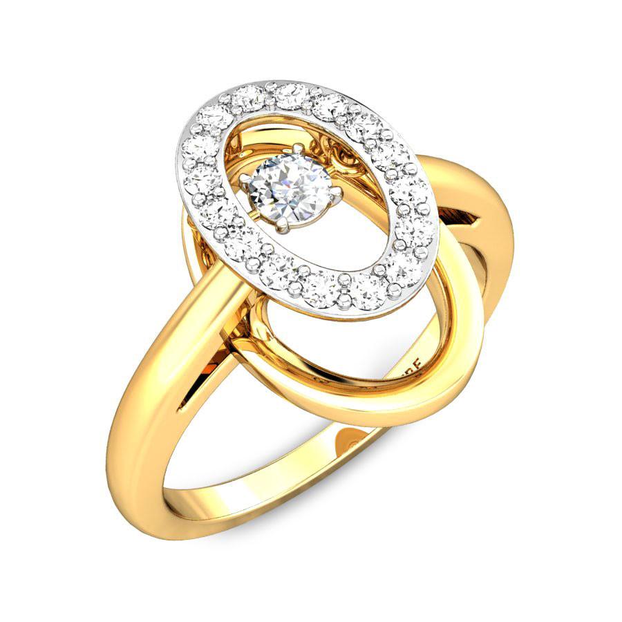 Buy ladies gold ring online Kalyan Jewellers