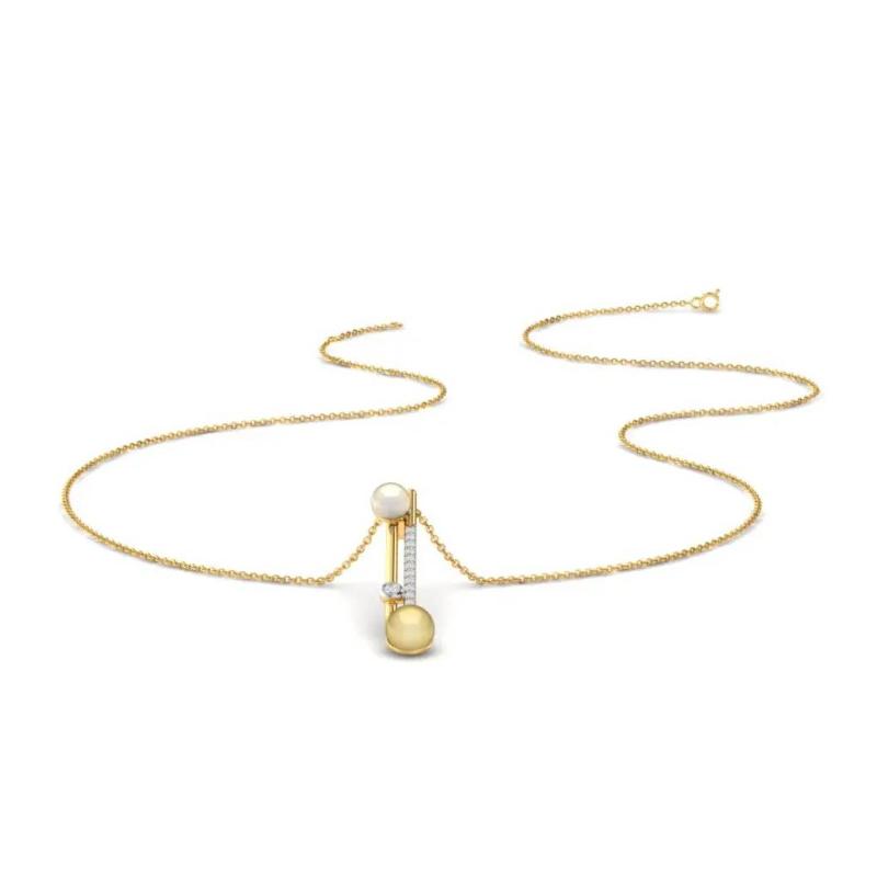gold chain with diamond pendant