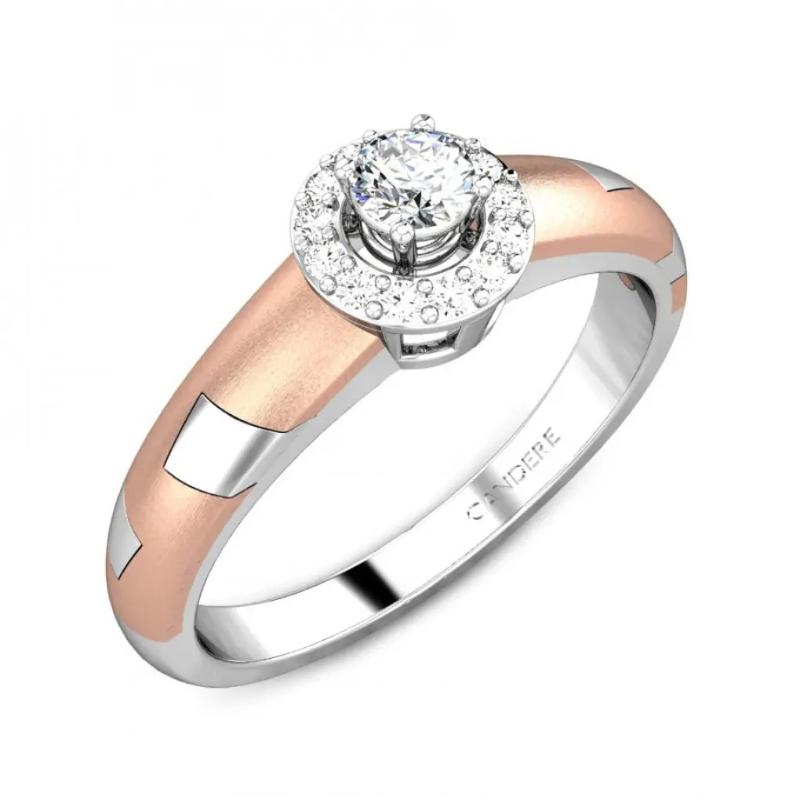 silver diamond ring