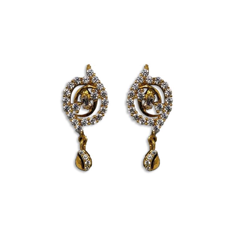 Fancy Designer Gold Earrings at Rs 15700/pair in Raigad | ID: 27209214830