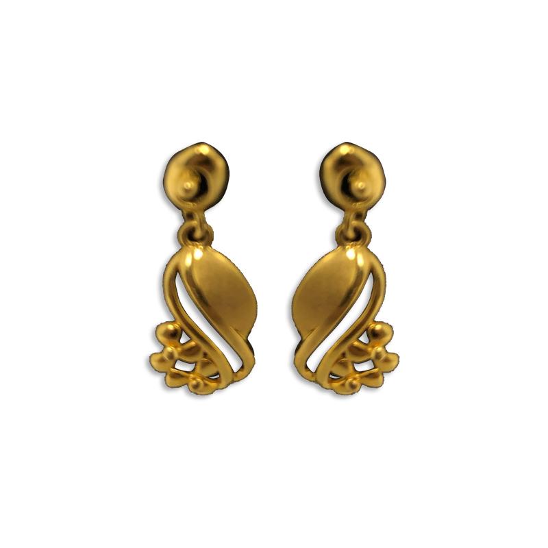 Buy Vaibhav Jewellers 14K Gold Floral Suidhaga Earrings 485DA408 Online  from Vaibhav Jewellers