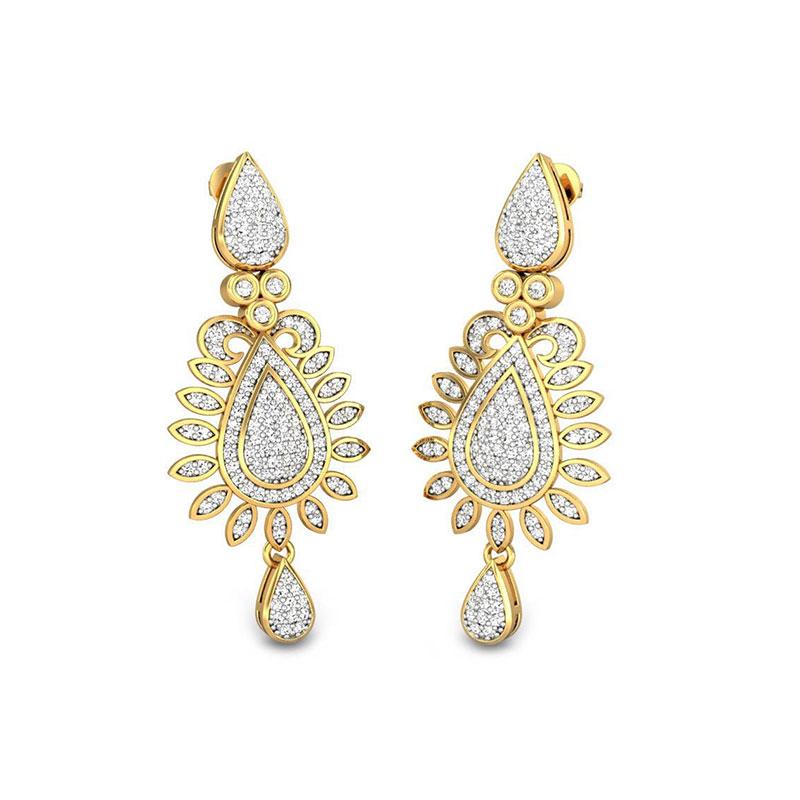 Buy Yellow Gold Earrings for Women by Candere By Kalyan Jewellers Online |  Ajio.com