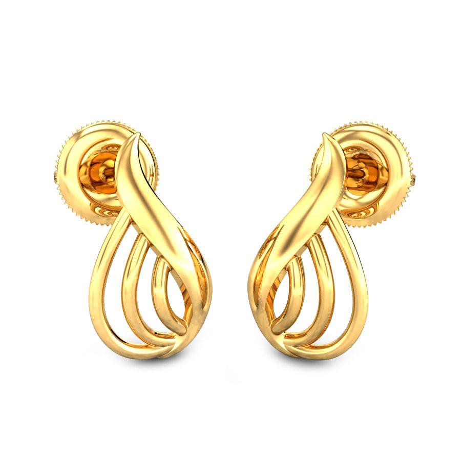 Buy Yellow Gold Earrings for Women by Candere By Kalyan Jewellers Online |  Ajio.com