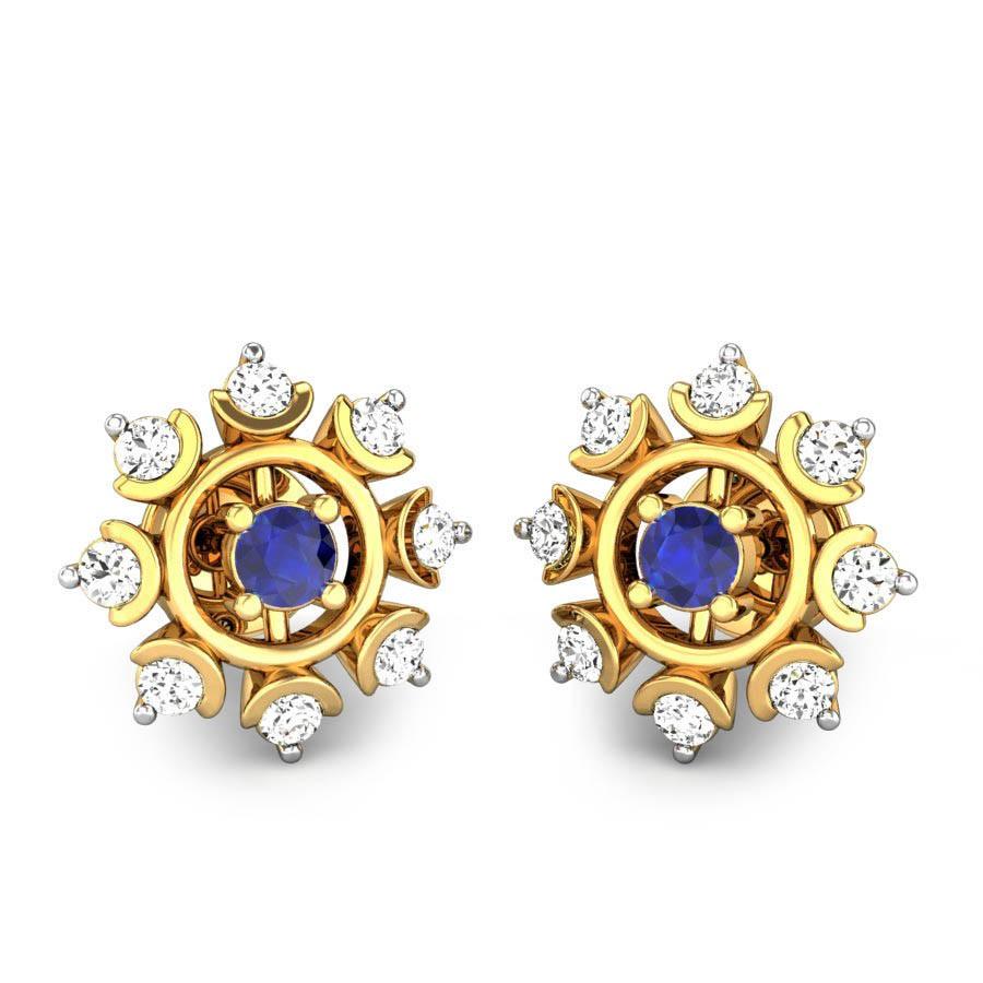 Anjalika Blue Sapphire Earring