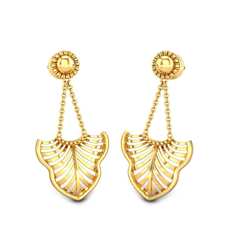 Gold drops earrings