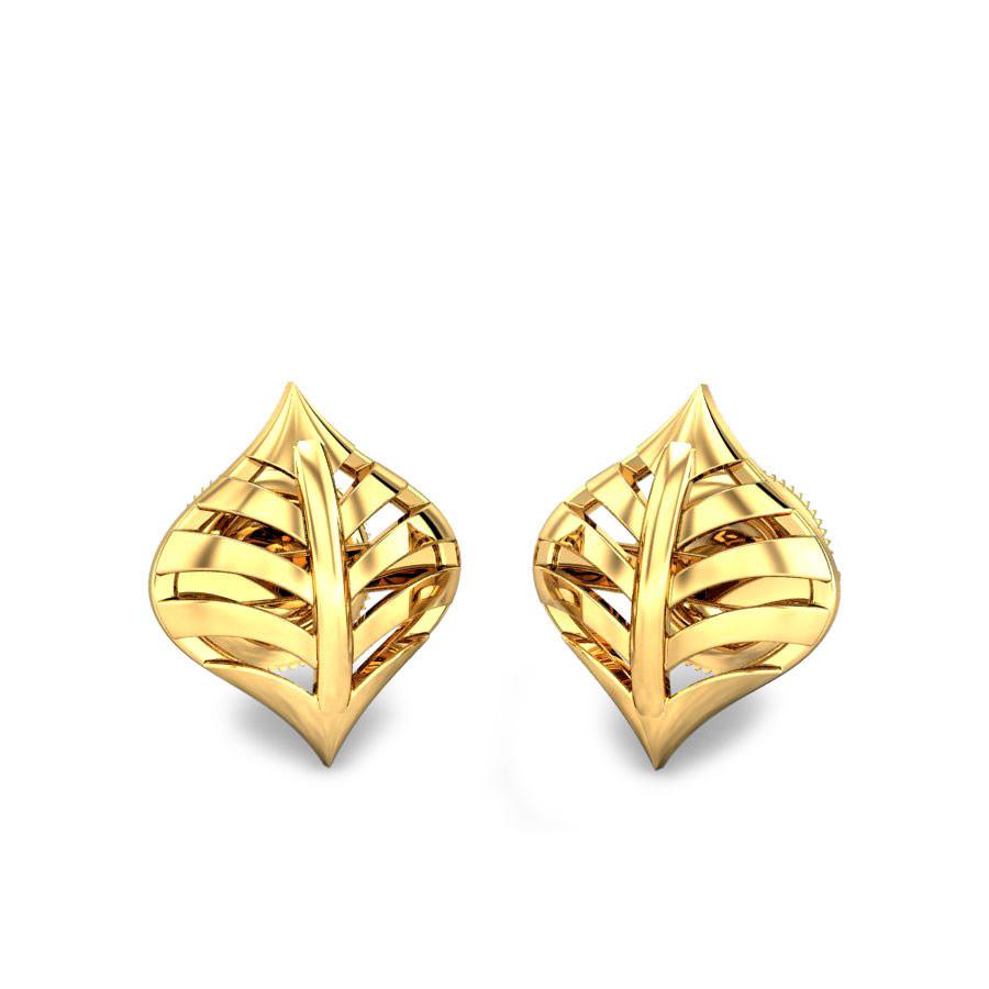 Gold studs earrings