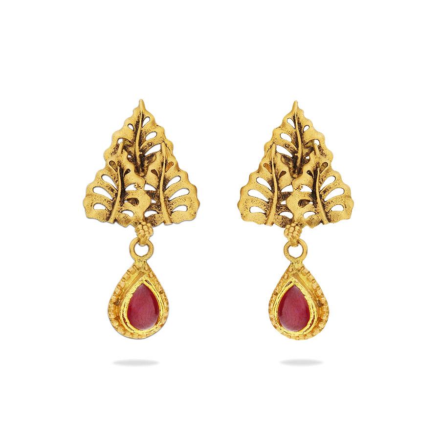 Gold earrings small shop price