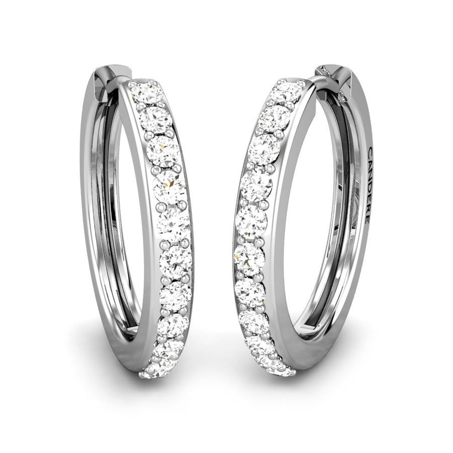 Platinum earrings discount hoops