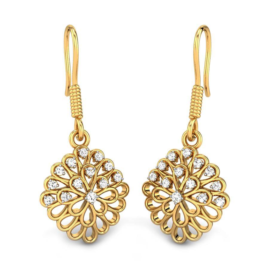 CANDERE - A KALYAN JEWELLERS COMPANY by Kalyan Jewellers 18kt (750) Yellow  Real Gold Jhuma Earrings for Women : Amazon.in: Fashion