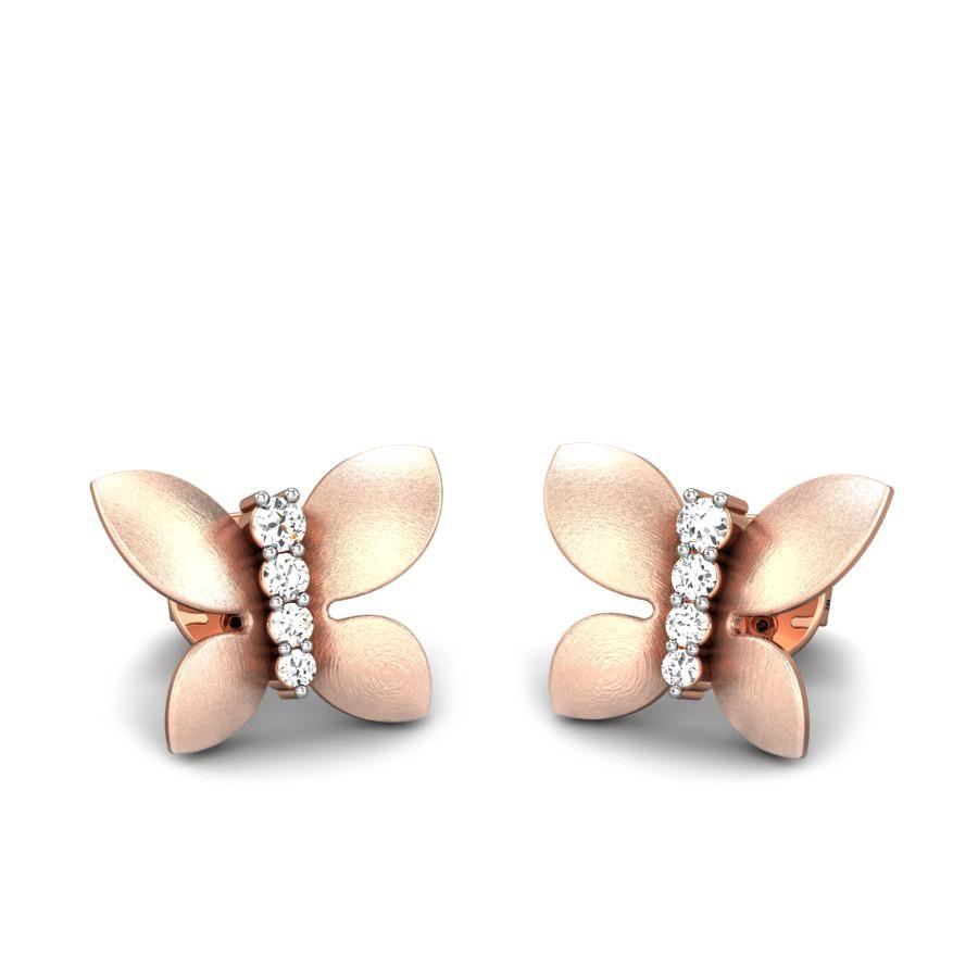 Crypsis Butterfly Diamond Stud Earrings