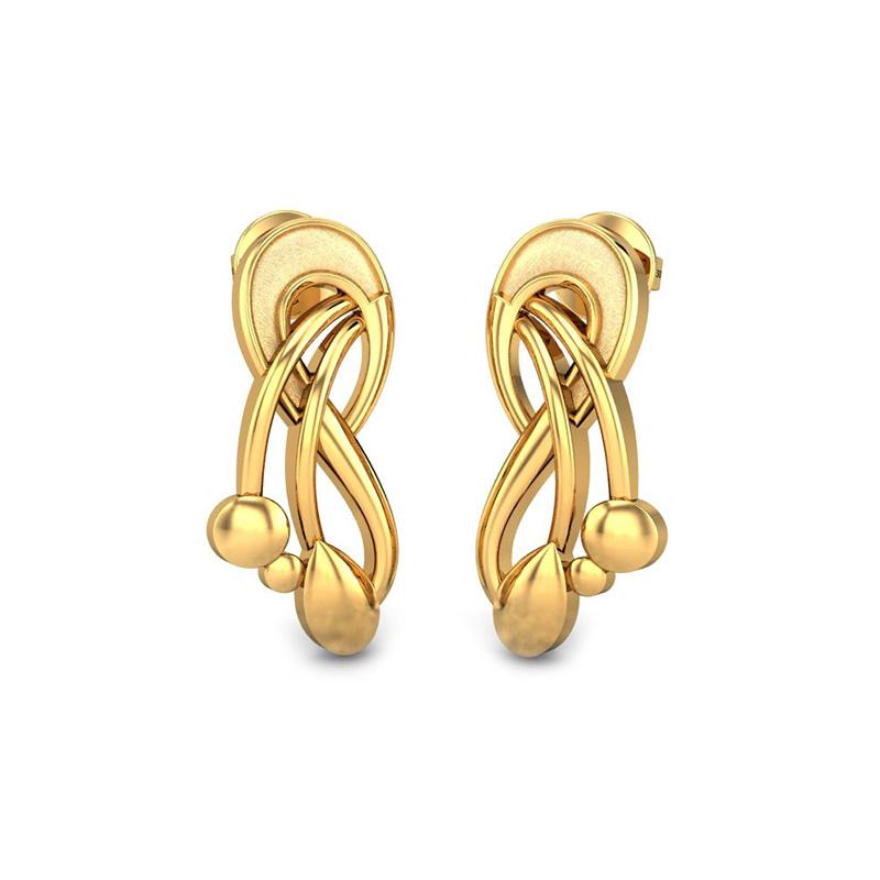 Buy New Flower Design Gold Covering Dangler Earrings for Daily Use