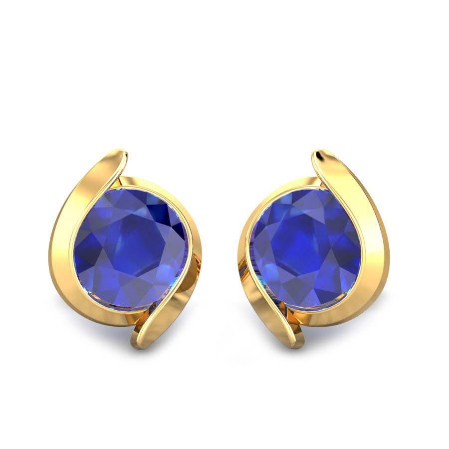 Blue colour sales stone earrings