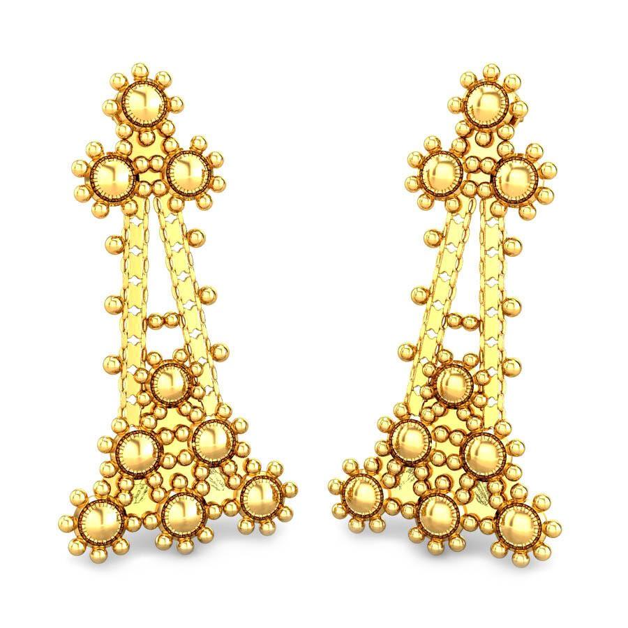 2024 Gold earring design for female , 2 gram gold earrings design 10 design  in hindi - solahpremium