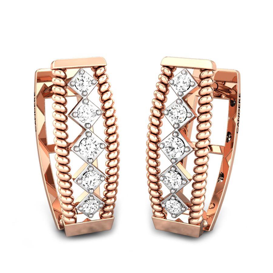 rose gold earrings hoops