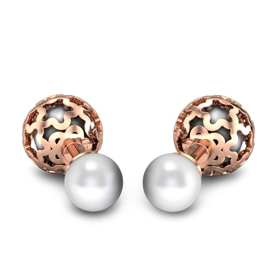 Pearl studs earrings