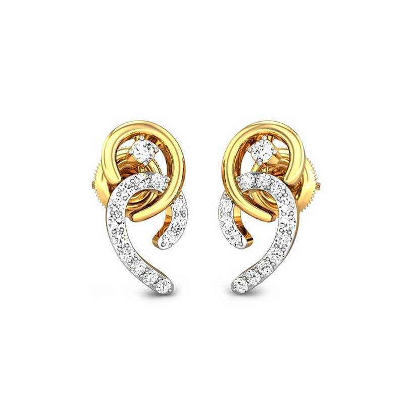 Ganika Diamond Earrings-Candere by Kalyan Jewellers-tmf.edu.vn