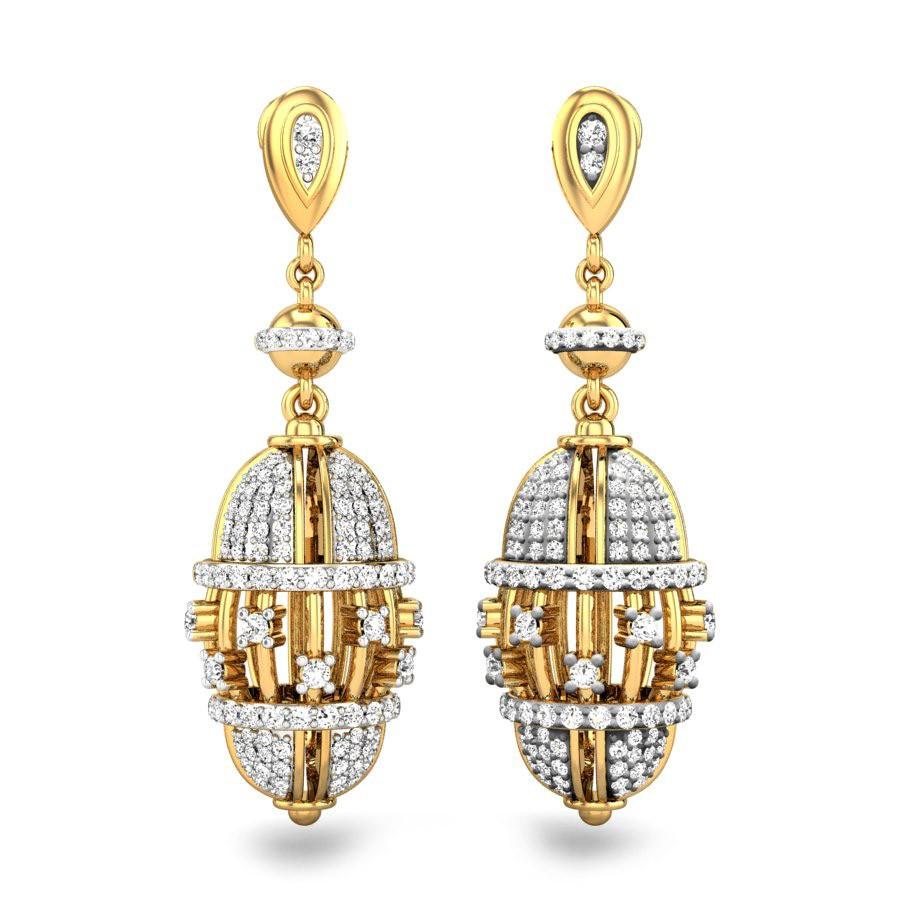 Diamond jhumkas