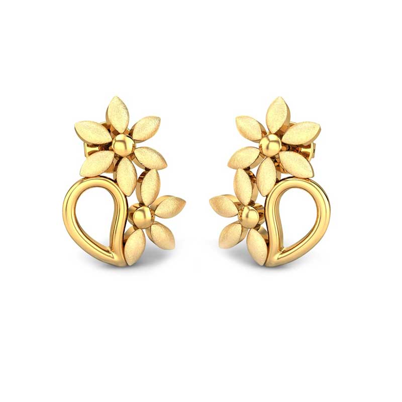 Kalyan jewellers gold earrings shop designs with price