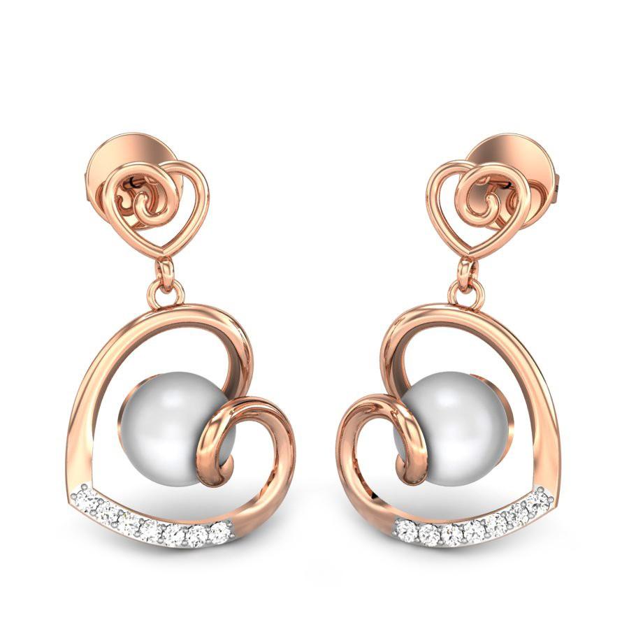 pearl earrings gold