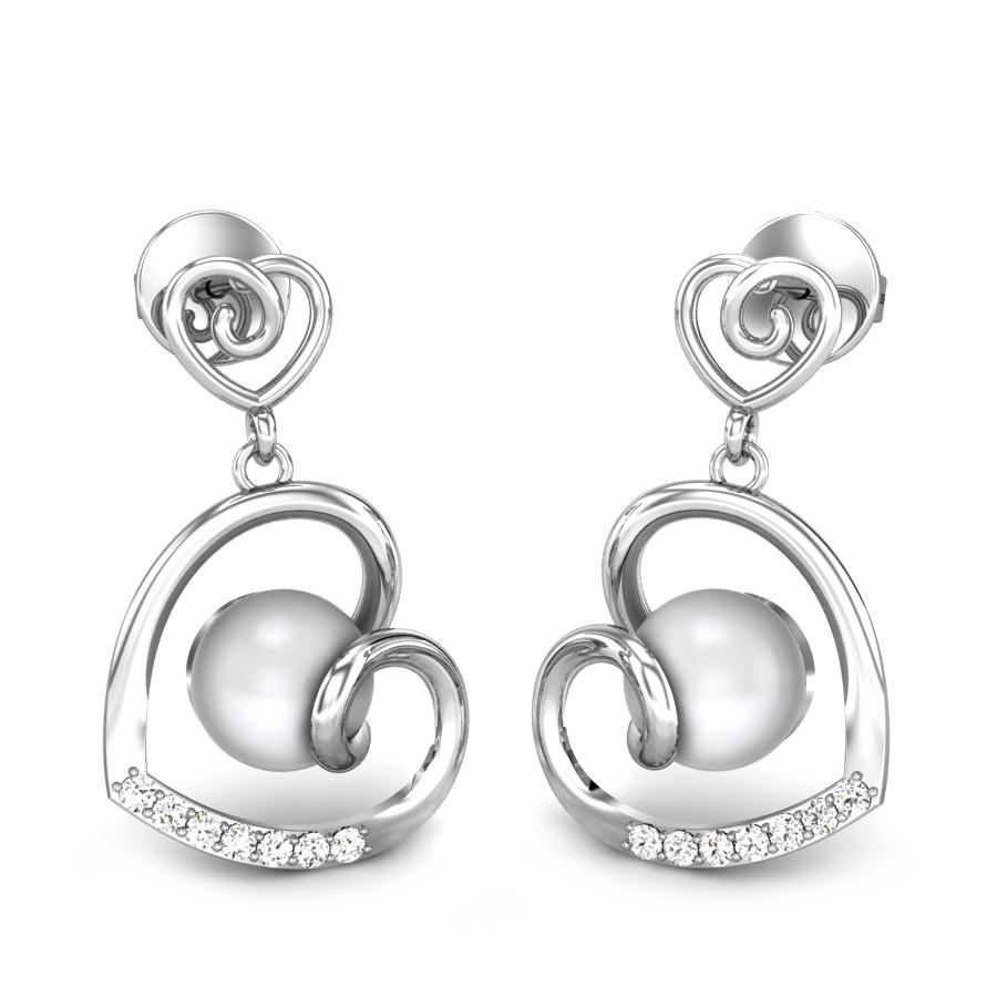 Pearl white earrings