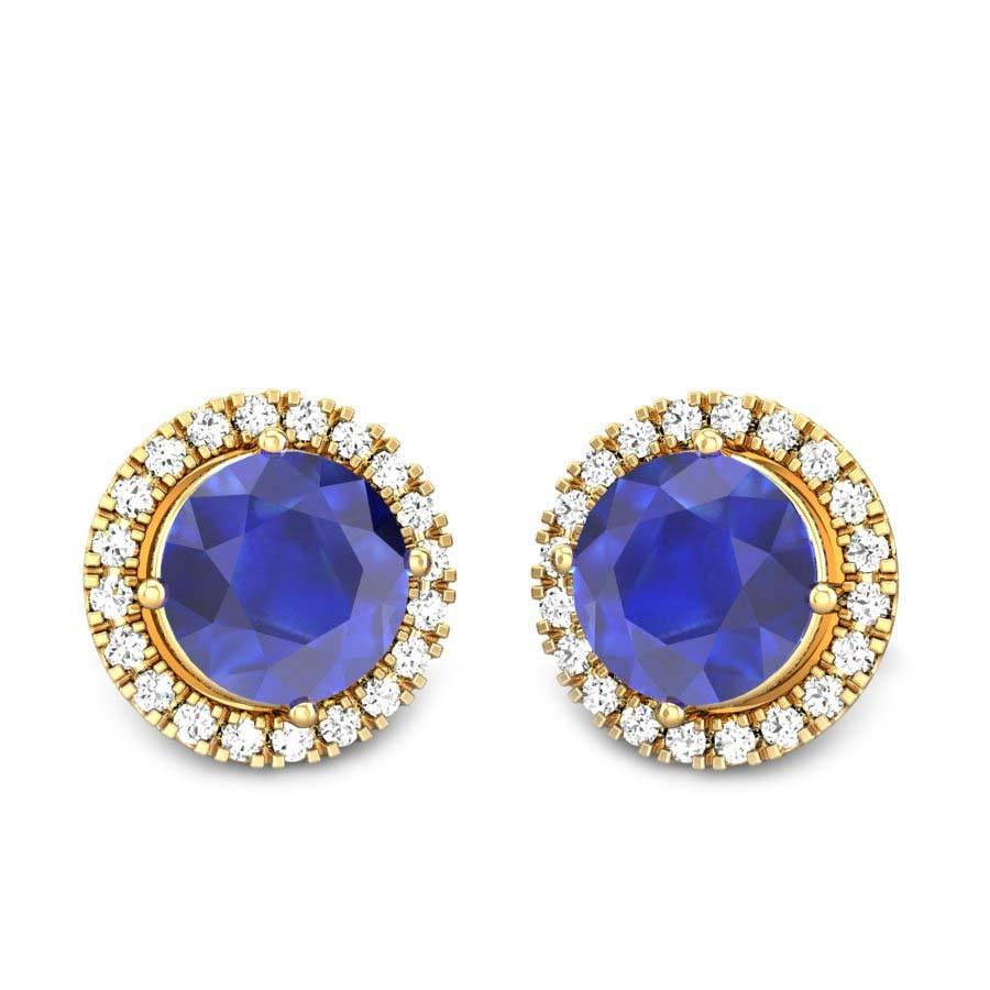Aggregate 75+ blue sapphire earrings online india 3tdesign.edu.vn