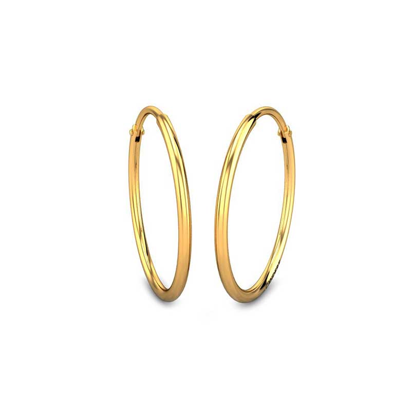 Latest gold round earrings with weight | Small to Medium