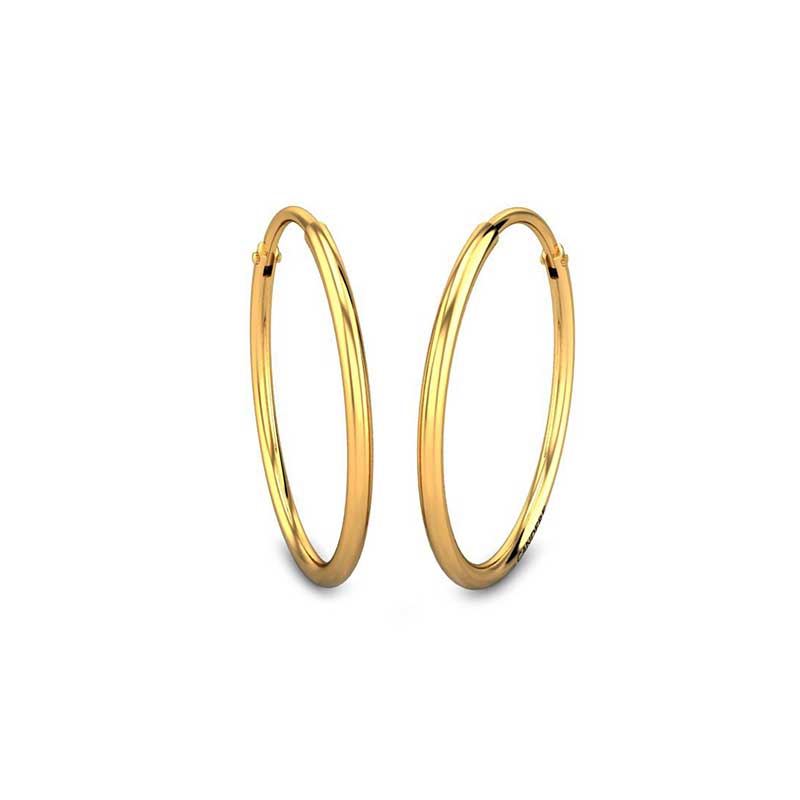 Latest gold round earrings with weight Small to Medium