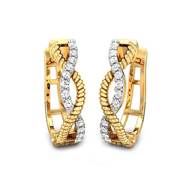 Buy Handcrafted Brass  18K Gold Plated Chunky Hoops Earring  Golden  Online at the Best Price in India  Loopify
