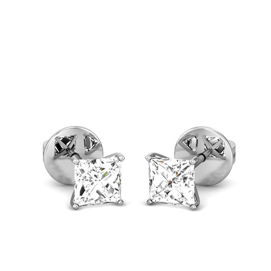 Bonded Circles Solitaire Diamond Stud Earrings-Candere by Kalyan Jewellers-tmf.edu.vn