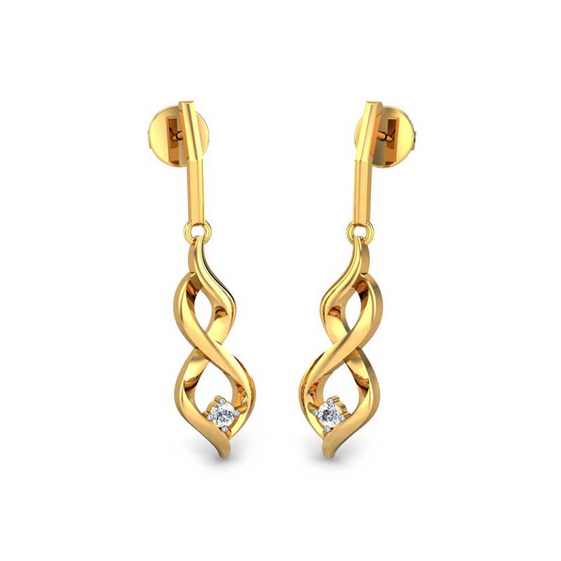 Beautiful latest Gold plated earrings kan bala kaanphool for women and girls