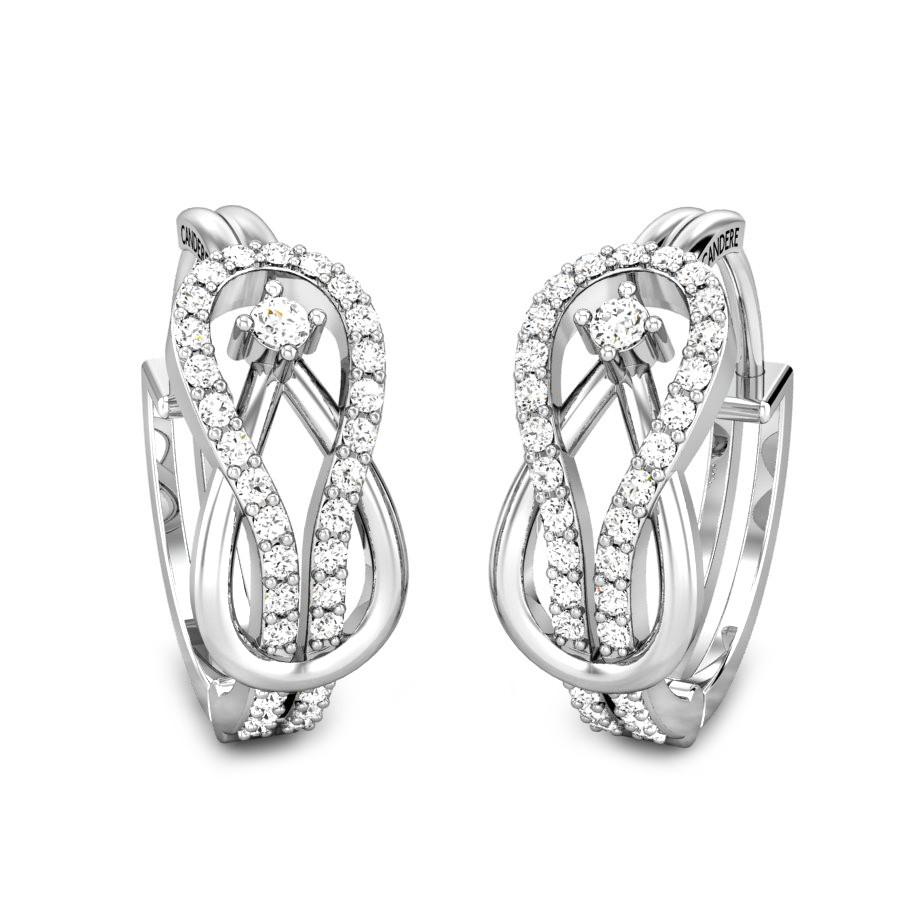 Diamond In-and-Out Hoop Earrings 3 ct tw Round-Cut 14K White Gold | Kay